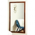 Mid Century Mocha Brown 30.5 in. x 53.5 in. Decorative Wall Mirror