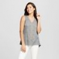 Women's Embellished Knit Tank - Knox Rose Gray S