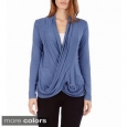 Women's Criss-cross Drape Front Pullover Cardigan