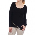 INC International Concepts Safari Chic Scooped Neck Long Sleeve Women