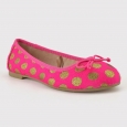 Girls' Brandee Ballet Flats Cat & Jack - Pink 3, Cyber Pink