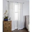 Arden Loft Coquette Collection White Cotton Curtain Panel