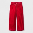 Girls' Velvet Wide Leg Fashion Pants - Cat & Jack Red XL