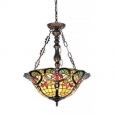 Tiffany Style Victorian Design 3-light Inverted Pendant Fixture