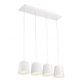 Eurofase Borto 4-Light LED Chandelier, White Finish