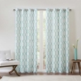 Madison Park Grant Textured Fretwork Printed Curtain Panel