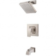 Pfister G89-8DF Kenzo Tub and Shower Trim Package Single Handle Pressure Balanced with Raincan Shower Head