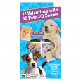 32ct Valentine's Day Mello Smello 3D Zoom Pets Cards, Multi-Colored