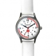 Dakota Women's White Leather Nurse Watch