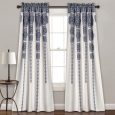 Lush Decor Stripe Medallion Room Darkening Window Curtain Panel Pair