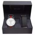 SO&CO New York Men's Quartz Canvas Interchangeable Straps Watch Set