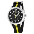 Tissot Men's T055.417.17.057.01 'PRC 200' Black Dial Black/Yellow Fabric Chronograph Swiss Automatic Watch