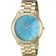 Michael Kors Women's MK3492 'Slim Runway' Gold-tone Stainless Steel Watch