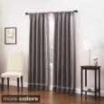 Roxbury Park Baratto Triple Striped Linen Curtain Panel (As Is Item)