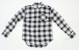 A Day Womens Plaid Button Up Down Shirt Black / White Xs 08838