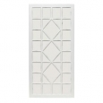 Ivory White Wooden Grid-style Window Mirror