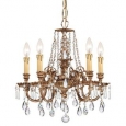 Crystorama Lighting Group 2805-CL-SAQ Novella 5 Light 18