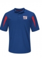 York Giants Mens Team Logo Polo Shirt Blue Small