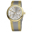 Akribos XXIV Women's Quartz Multifunction Stainless Steel Mesh Gold-Tone Bracelet Watch - Two-Tone/Gold