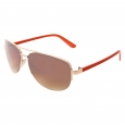 Mossimo Metal Semi Rimless Aviator - Red/Gold