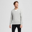 Men's V-neck Sweater - Goodfellow & Co Gray S