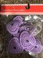 Purple Heart String Lights Battery Operated 6 Feet Cord Easter Spring