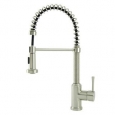 S-Series Residential Brushed Nickel Spring Coil Kitchen Faucet
