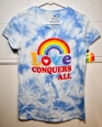 Mad Engine - Pride Adult Love Conquers All Tie-dye T-shirt - Women's Small -