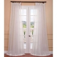 Exclusive Fabrics Signature Off White Double Layer Sheer Curtain Panel