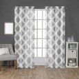 ATI Home Birmingham Sheer Burnout Grommet Window Curtain Panel Pair