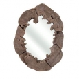 Montana Wall Mirror, Brown - Benzara - N/A