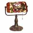 Tiffany Style Banker Butterfly Desk Lamp