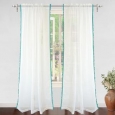 DriftAway Laura Pom Pom Sheer Window Curtains, 2 Panels