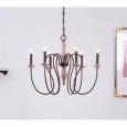 Design Craft Ellie Weathered White 6 Light Chandelier