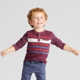 Toddler Boys' Long Sleeve Henley Shirt - Genuine Kids from OshKosh Heather Red 1