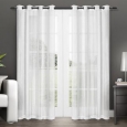 ATI Home Penny Grommet Top Sheer Curtain Panel Pair 108