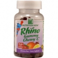 Nutrition Now Rhino Gummy Chewy C Strawberry Orange Lemon and Cherry 60 Gummy Bears
