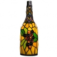 River of Goods Cordless Multicolor Stained-glass 12.5-inch High Battery-operated Wine Bottle Accent Lamp