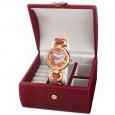Akribos XXIV Women's Quartz Rose-Tone Bracelet Watch + Jewelry Box