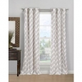 Duck River Behrakis Chevron Linen Blend Grommet Top Curtain Panel Pair (As Is Item)