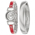 Valletta Women's 'Bracelet' Stainless Steel Quartz Enamel Bracelet Watch
