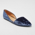 Women's Poppy D'orsay Pointed Toe Ballet Flats - A Day Blue 7.5