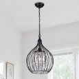 Acatia 3-Light Black Foyer Pendant