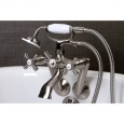 Tub Wall Mount Satin Nickel Clawfoot Tub Faucet