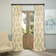 Exclusive Fabrics Arabesque Printed Cotton Twill Curtain in Gold 96'(As Is Item)