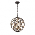 Crystorama Broche Collection 4-light English Bronze Pendant