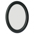 Black Oval 28.75-inch x 21-inch Wall-mount Dressing Mirror