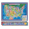 Pictorial Map Of The USA Laminated Poster w/Stickers