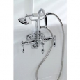 Americana Modern Wall-Mount Chrome Clawfoot Tub Faucet