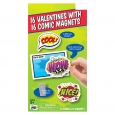 16ct Valentine's Day Mello Smello Comic Magnets Cards, Multi-Colored